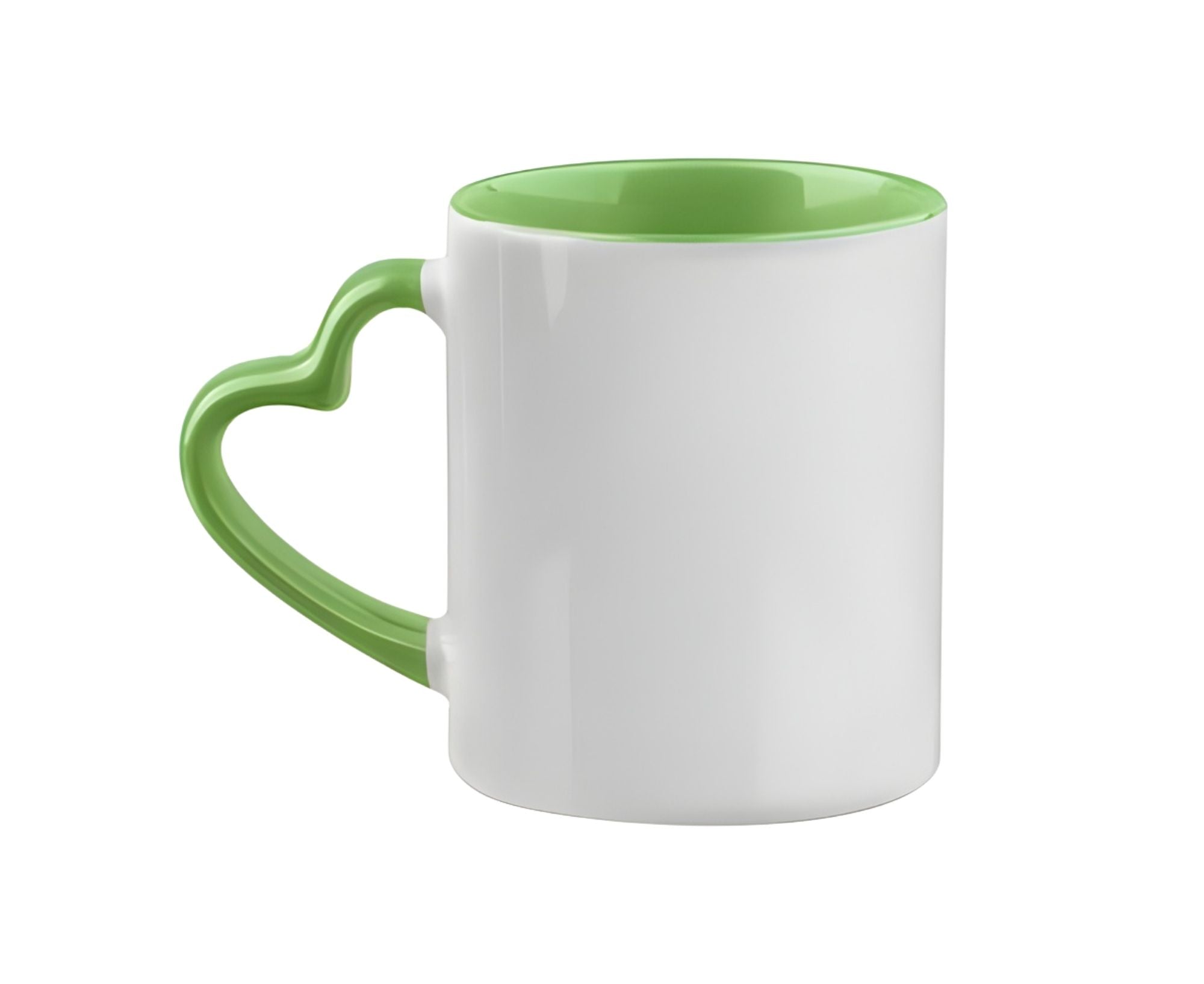 Cană Cu Interior Colorat Și Mâner În Formă De Inimă - 350 ml