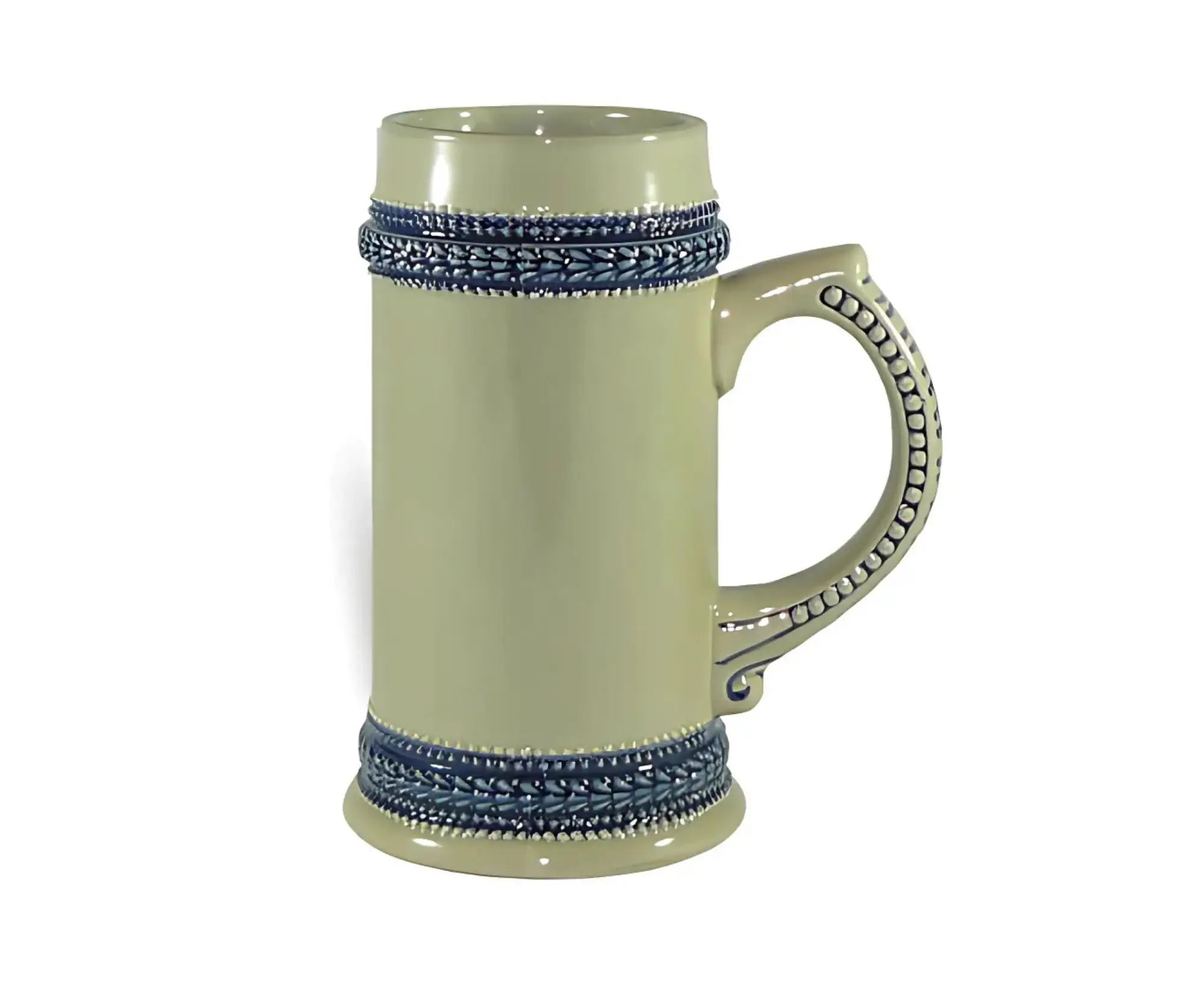 STGBMB600 | Gray Beer Mug With Blue Border - 660 ml