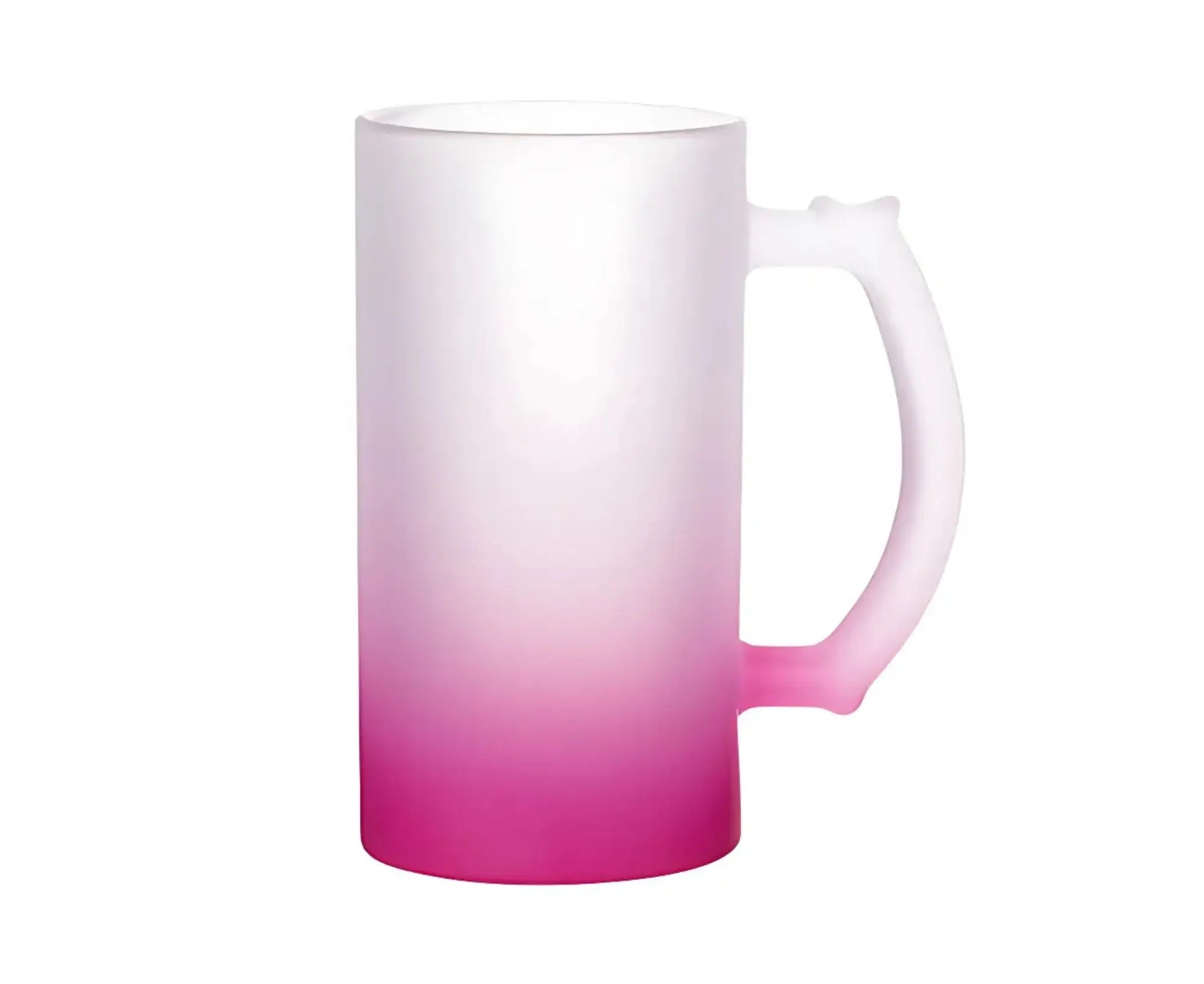 STFGBM470 | Milk Glass Frosted Gradient Beer Mug - 470 ml Pink