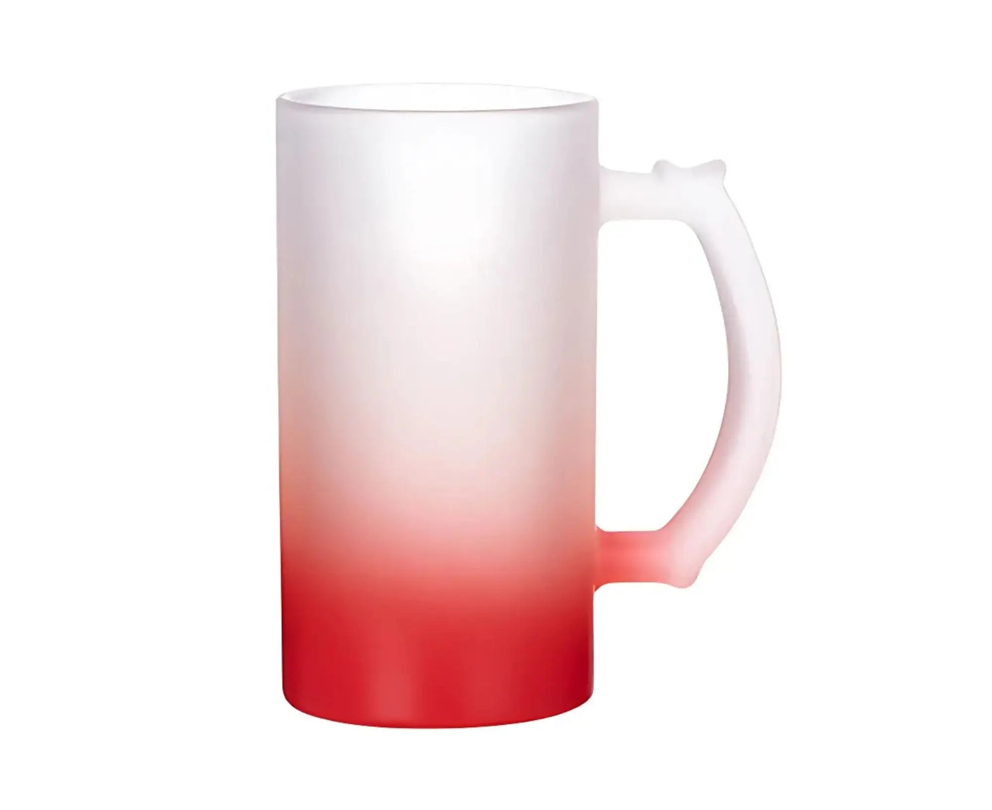 STFGBM470 | Milk Glass Frosted Gradient Beer Mug - 470 ml Red
