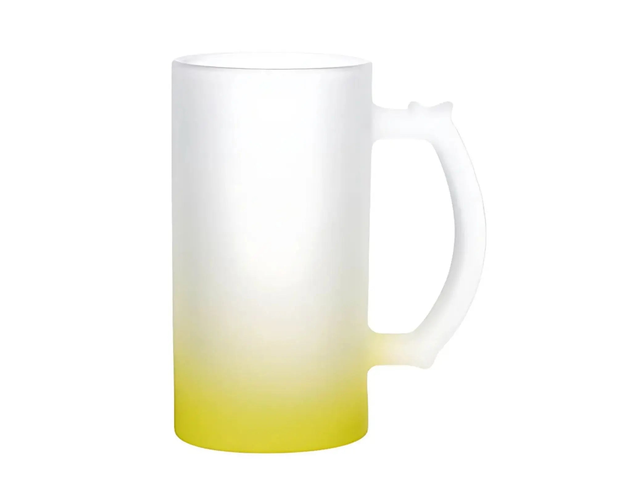 STFGBM470 | Milk Glass Frosted Gradient Beer Mug - 470 ml Yellow