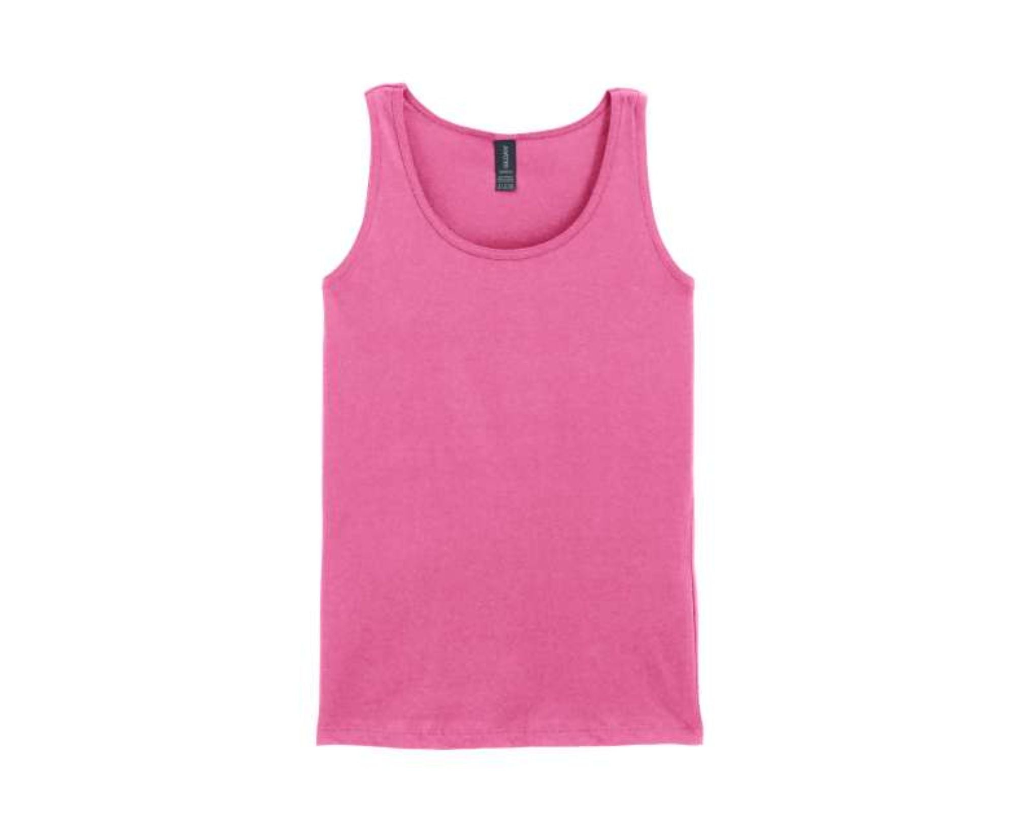 Pink tank top on a white background