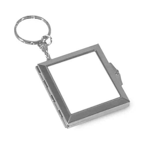 STSGK5X4.5-1 | Square Glass Keychain - 50x45 mm Gray