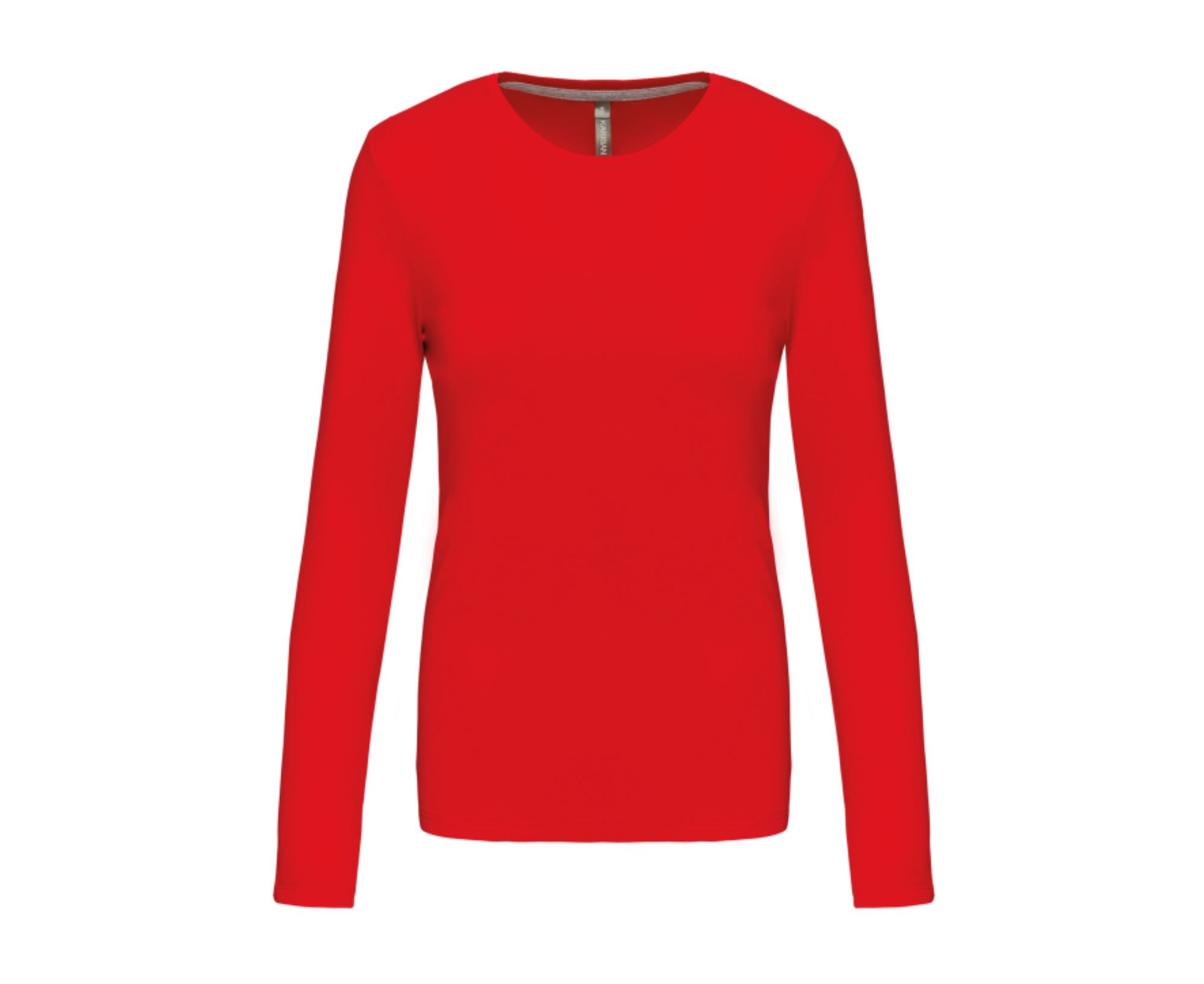 KA383 | Ladies Long Sleeve Crew Neck T-Shirt Red