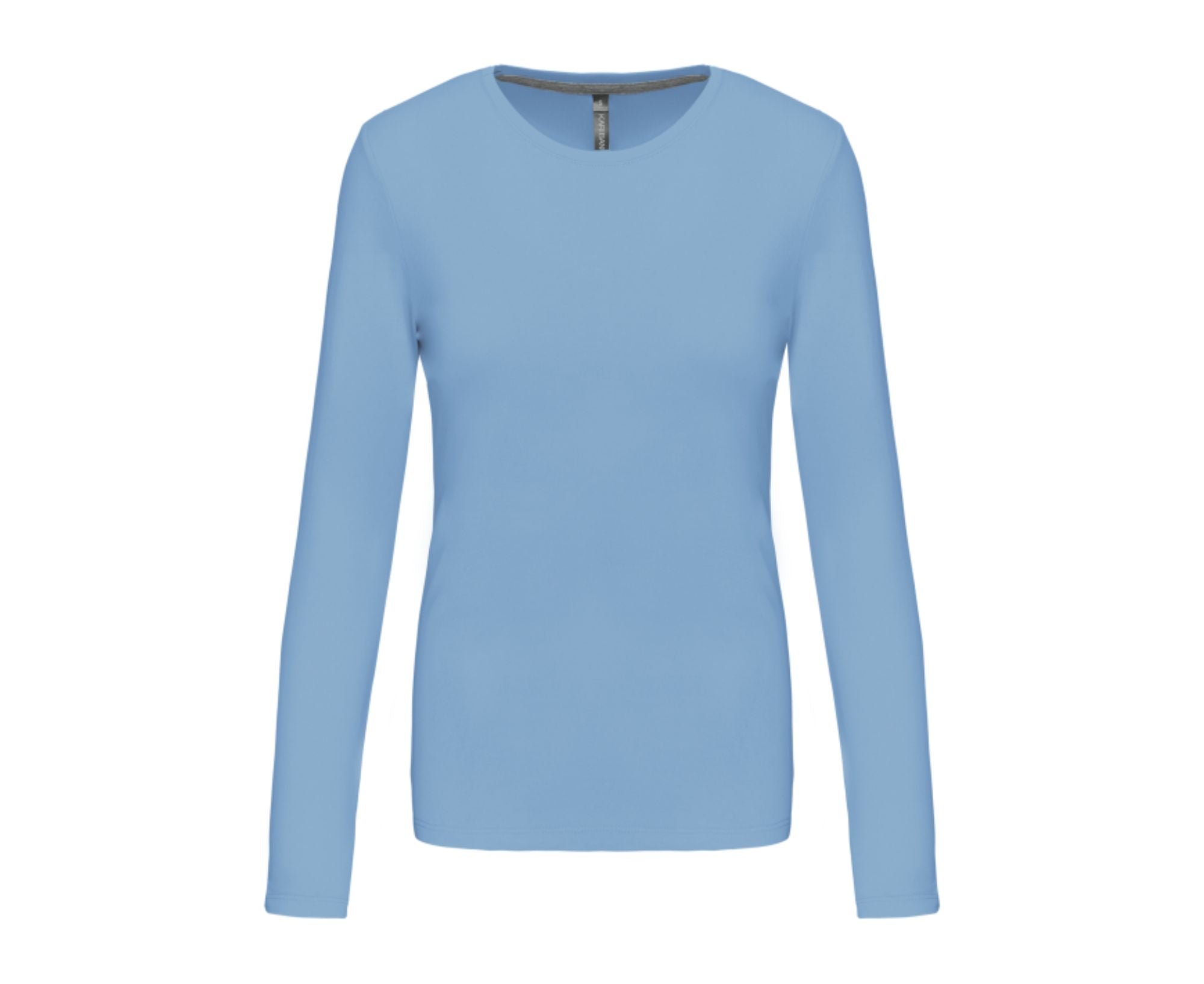 KA383 | Ladies Long Sleeve Crew Neck T-Shirt Sky Blue
