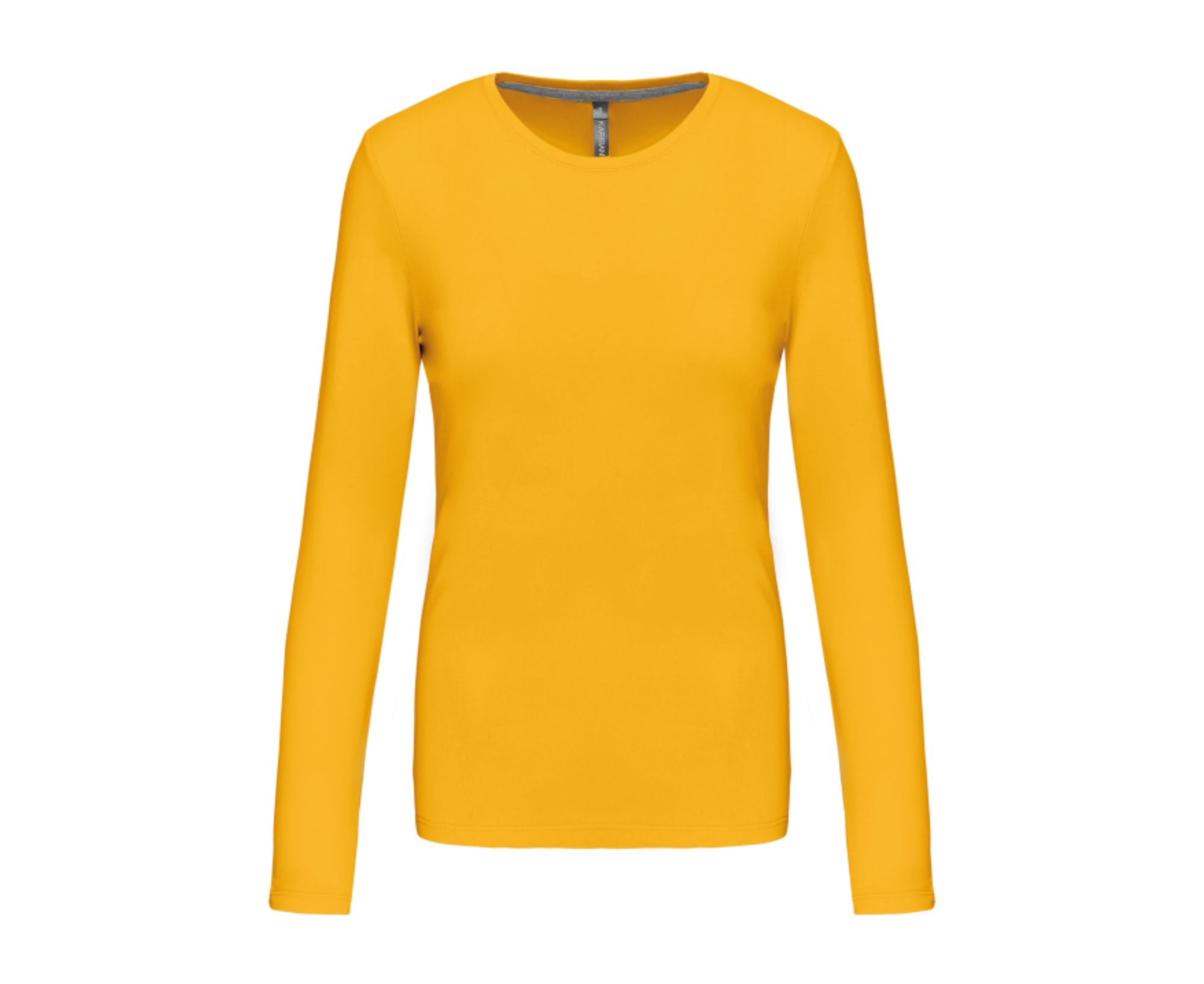 KA383 | Ladies Long Sleeve Crew Neck T-Shirt Yellow