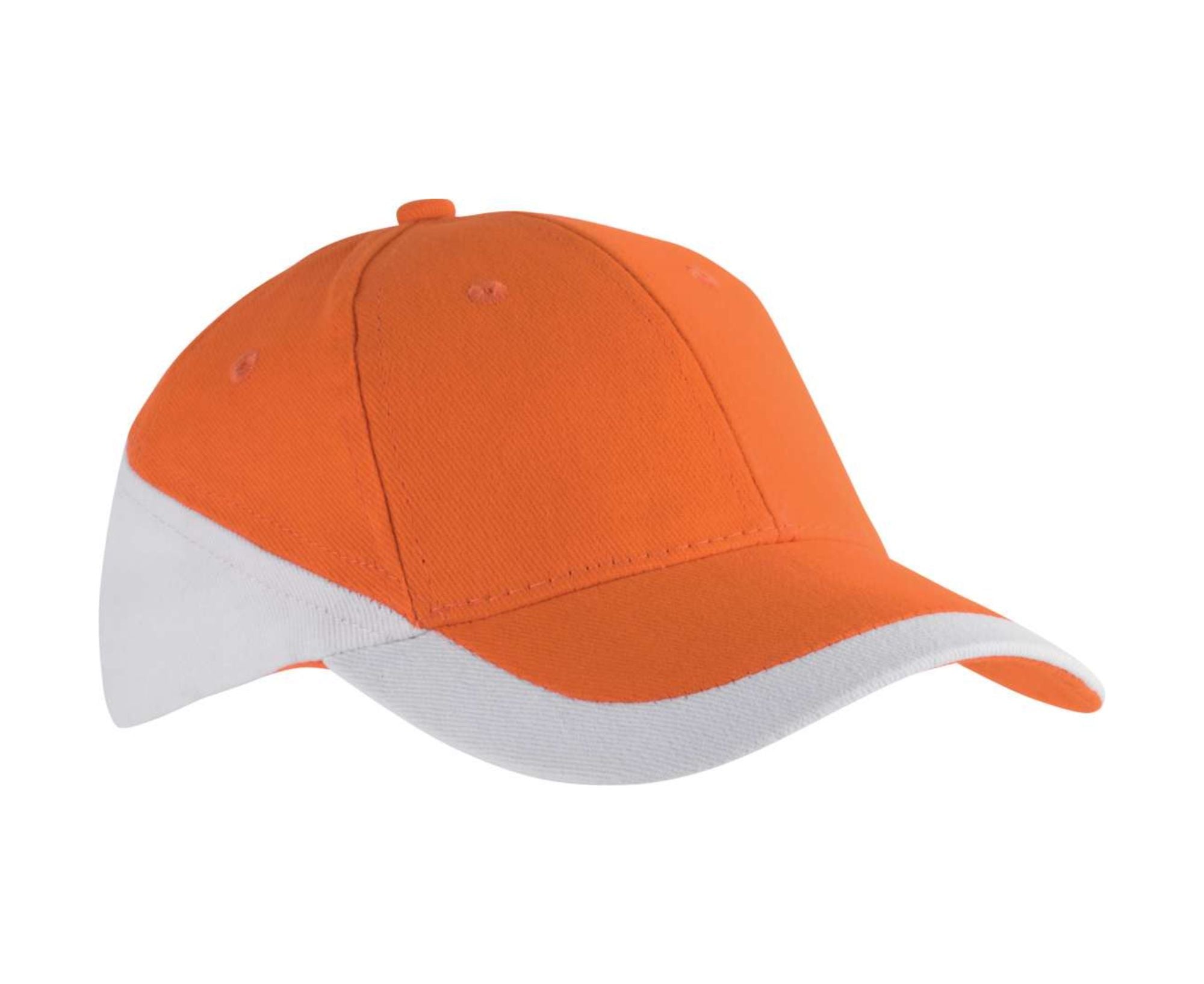 KP045 | 6 Panel 2-Tone Racing Cap Orange | White
