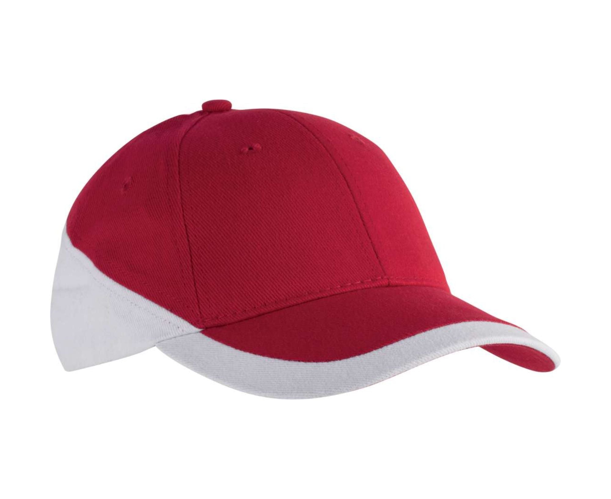 KP045 | 6 Panel 2-Tone Racing Cap Red | White