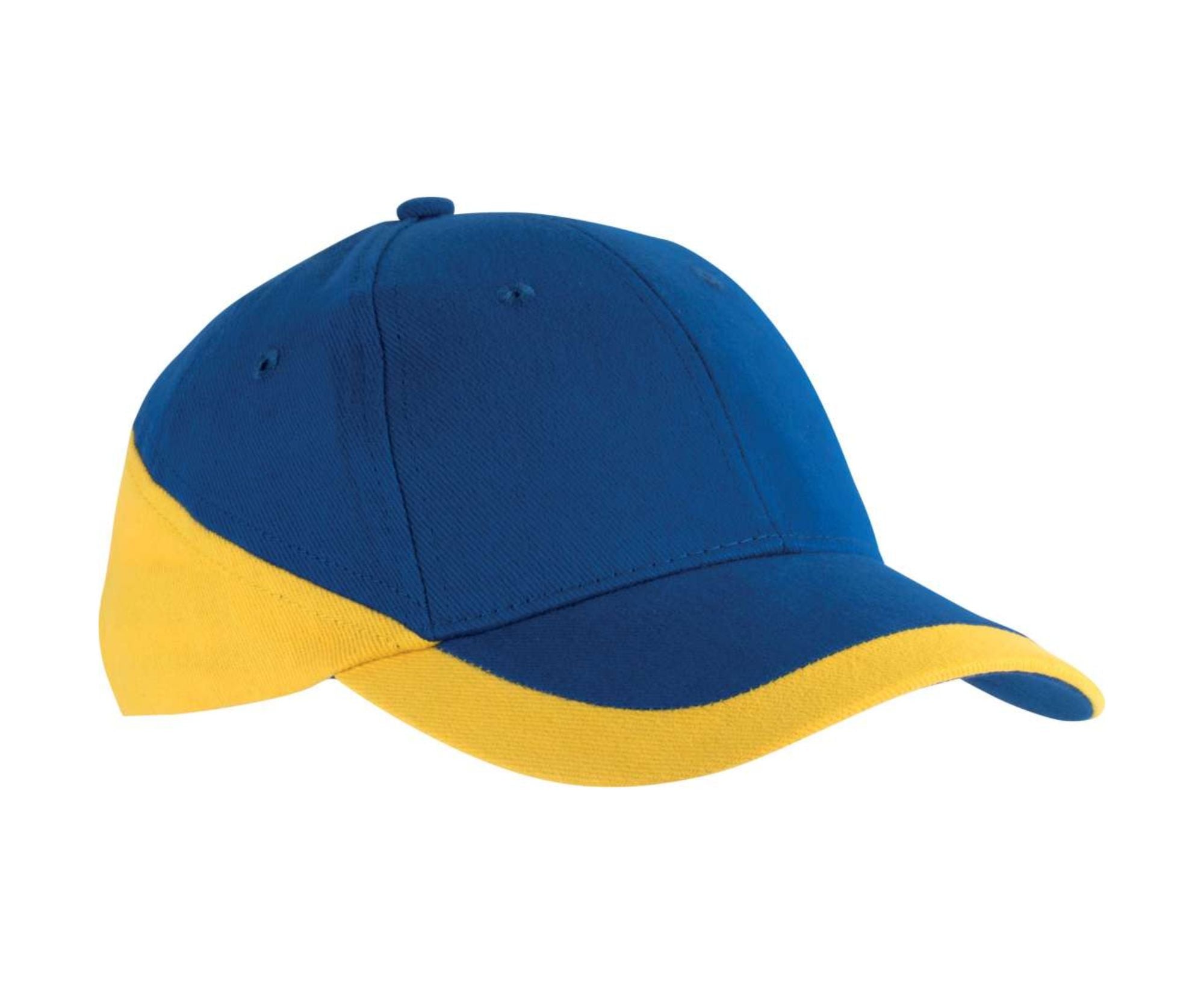KP045 | 6 Panel 2-Tone Racing Cap Royal Blue | Yellow