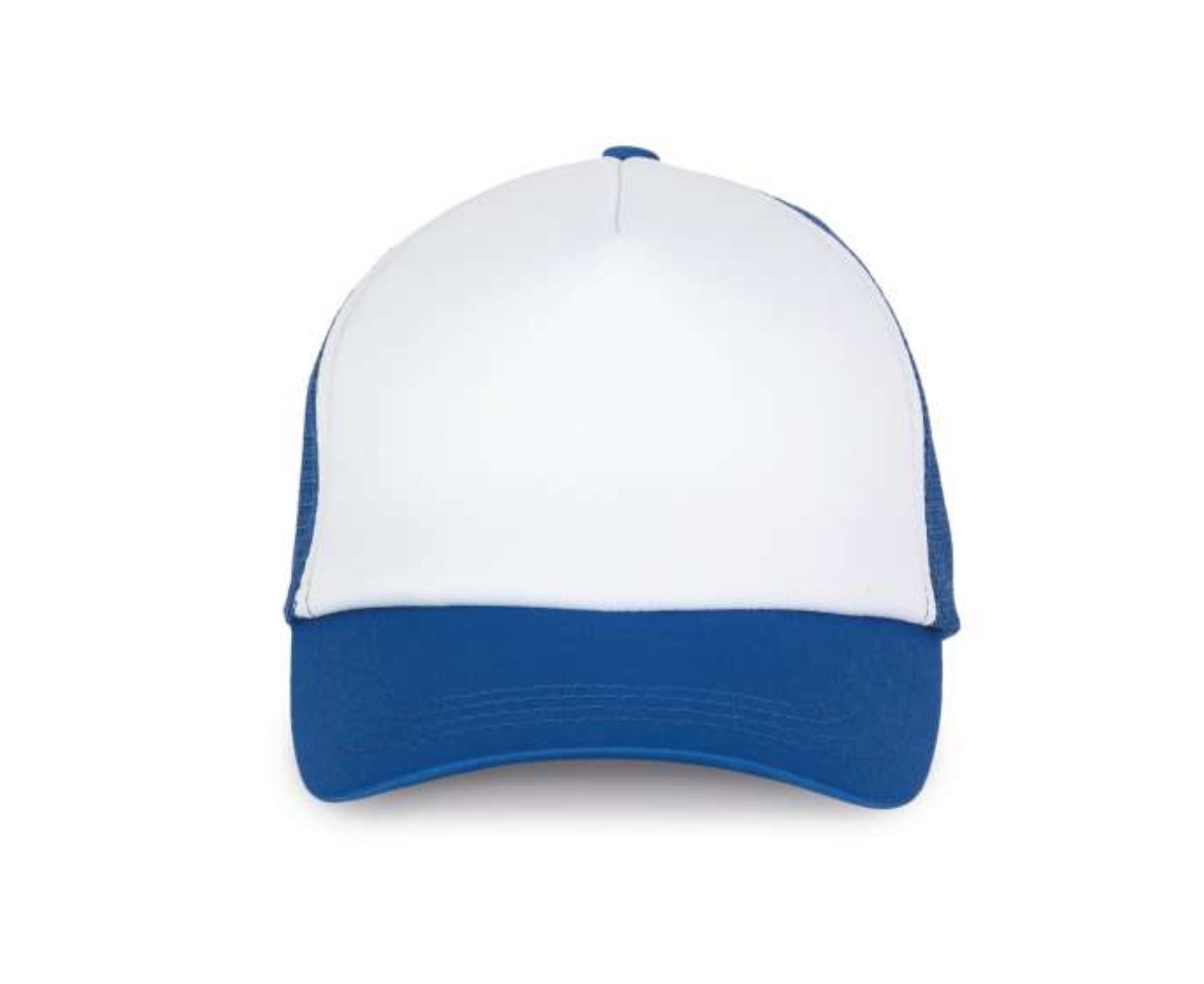 KP111 | 5 Panels Trucker Mesh Cap White | Royal Blue