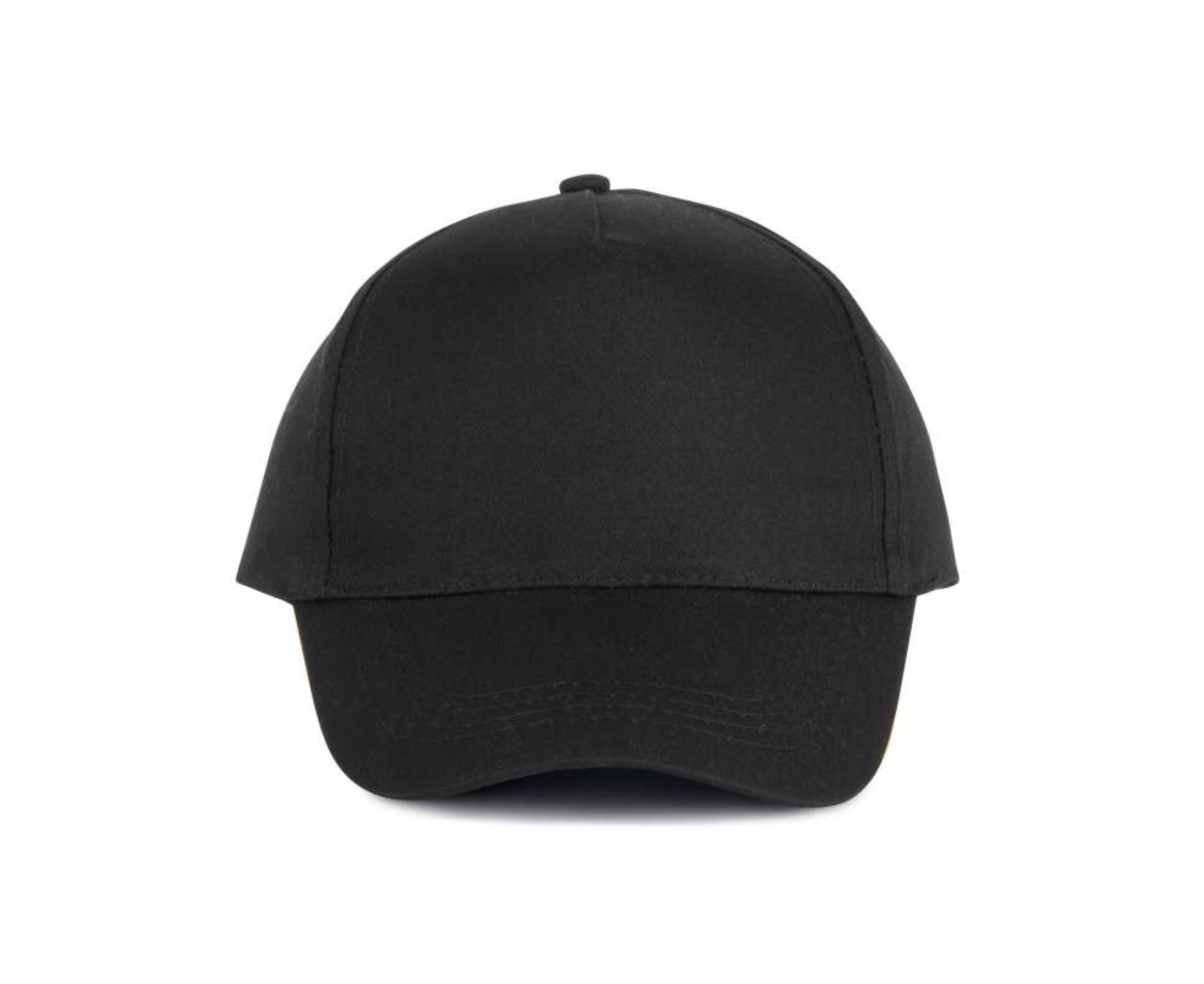 KP116 | 5 Panels Cotton Cap Black