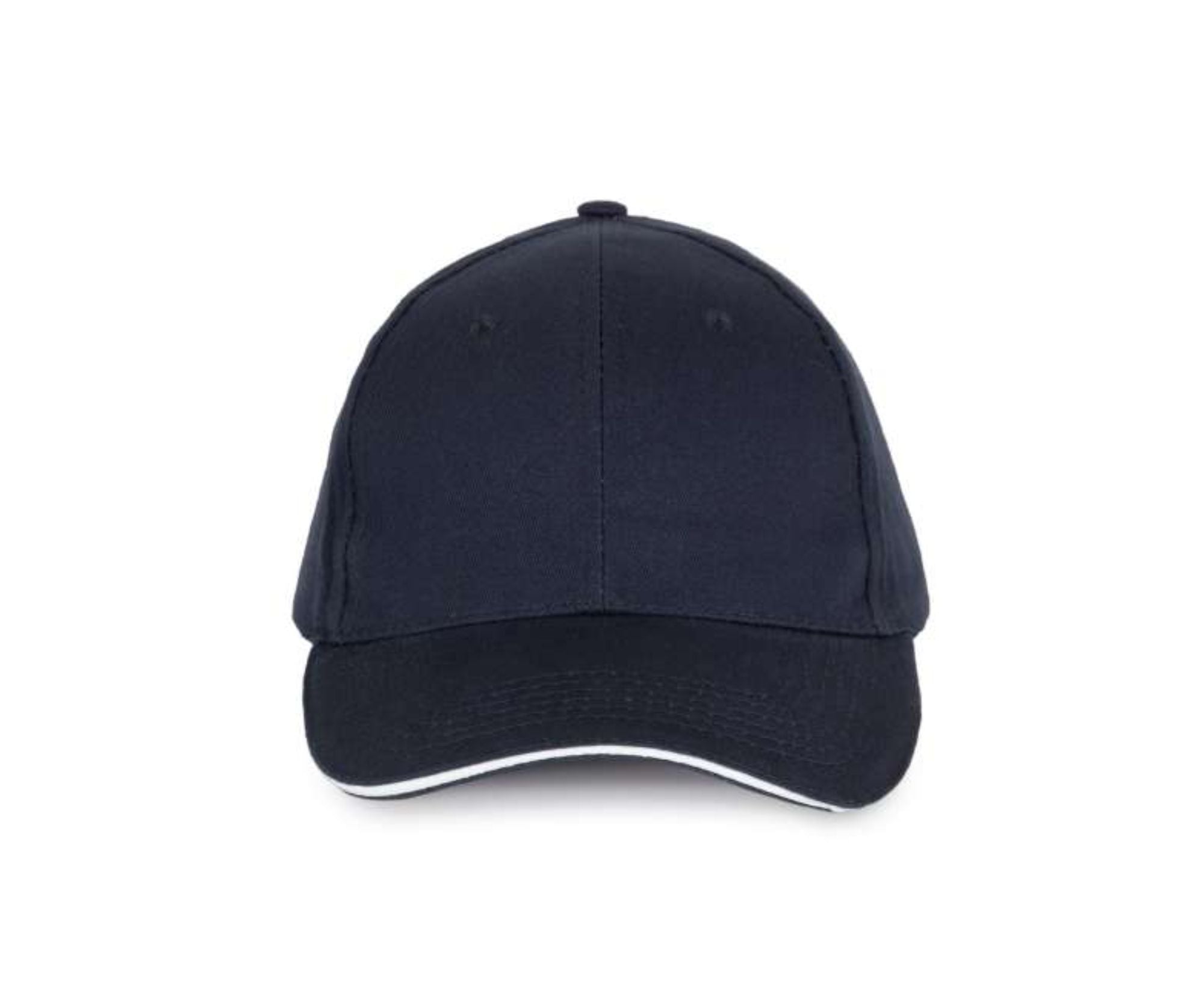 KP153 | 6 Panels Sandwich Peak Cap Navy | White