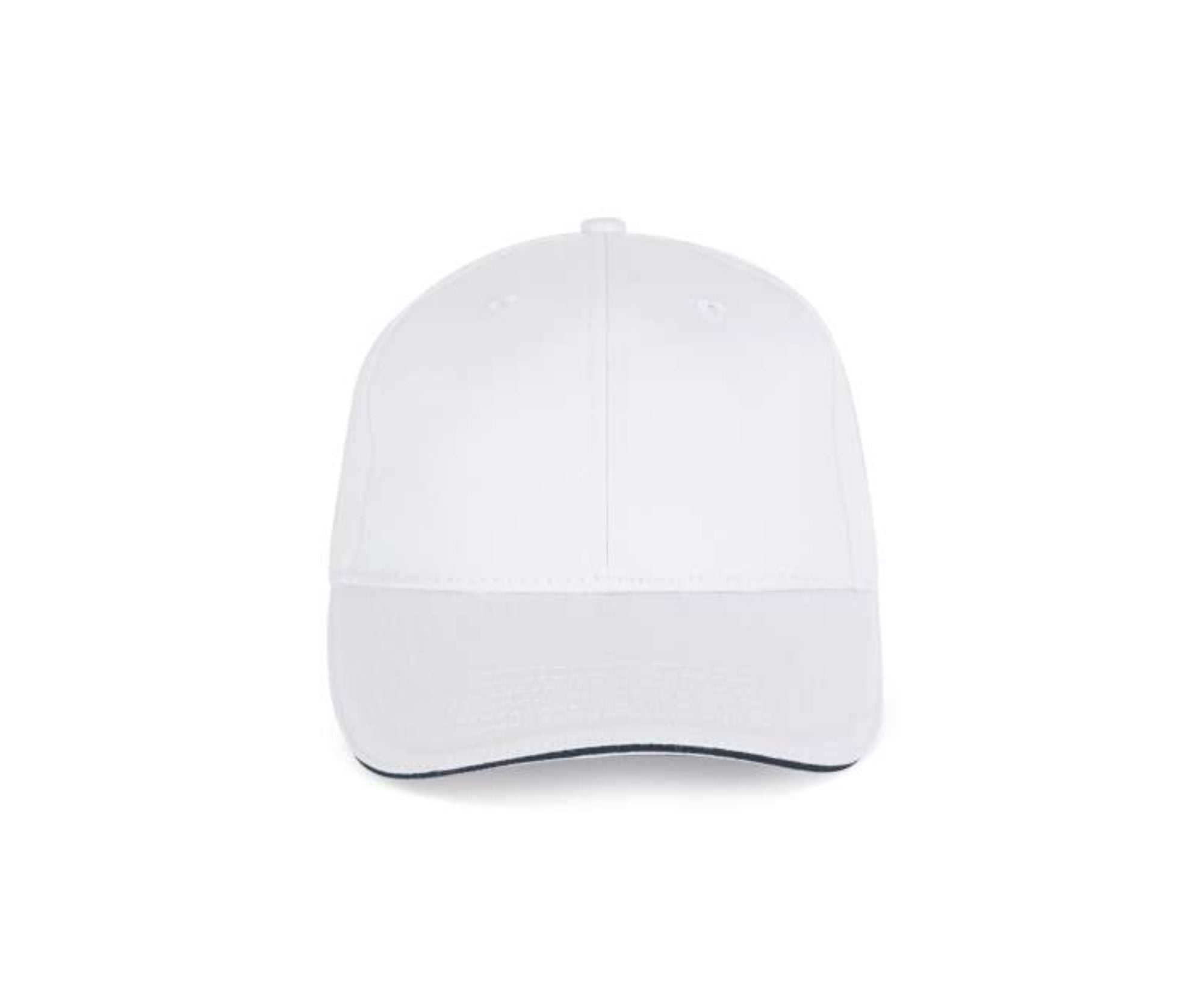 KP153 | 6 Panels Sandwich Peak Cap White | Navy