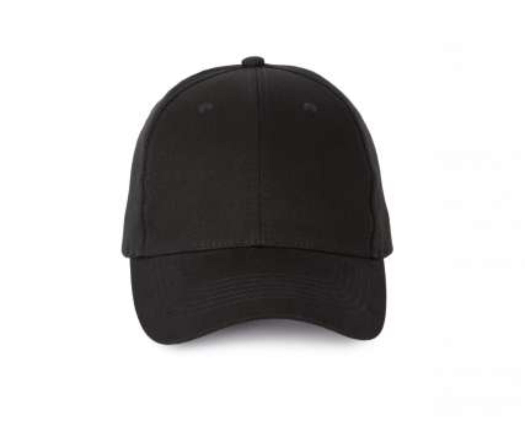 KP188 | 6 Panels Cotton Cap Black
