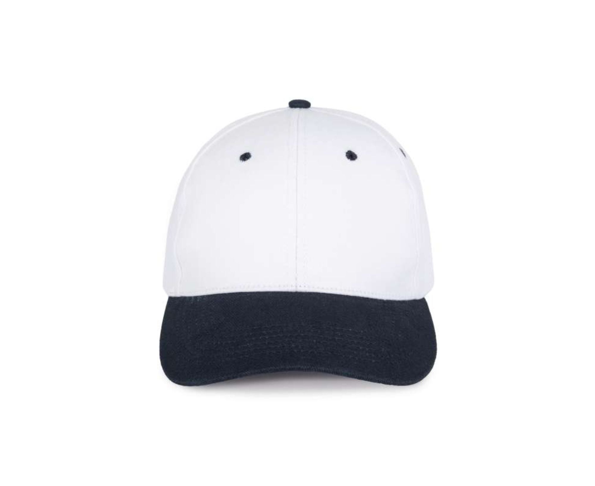 KP188 | 6 Panels Cotton Cap White | Navy