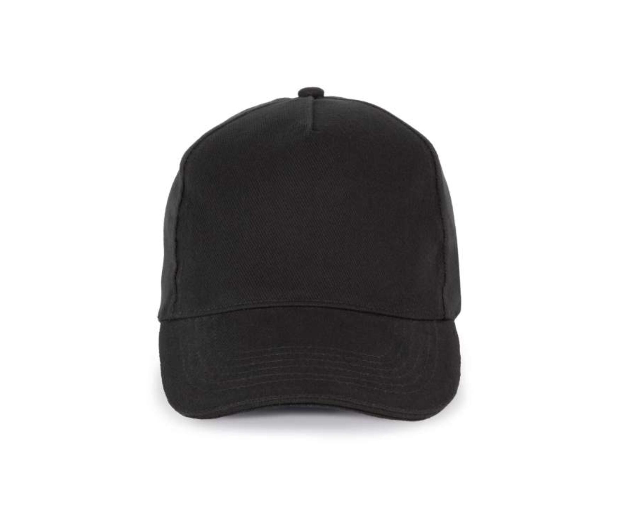 KP189 | 5 Panels Cotton Sandwich Cap Black