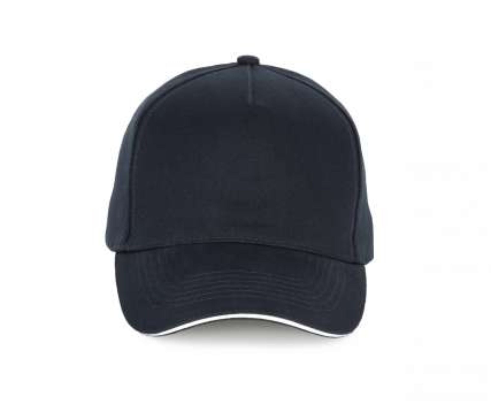 KP189 | 5 Panels Cotton Sandwich Cap Navy | White