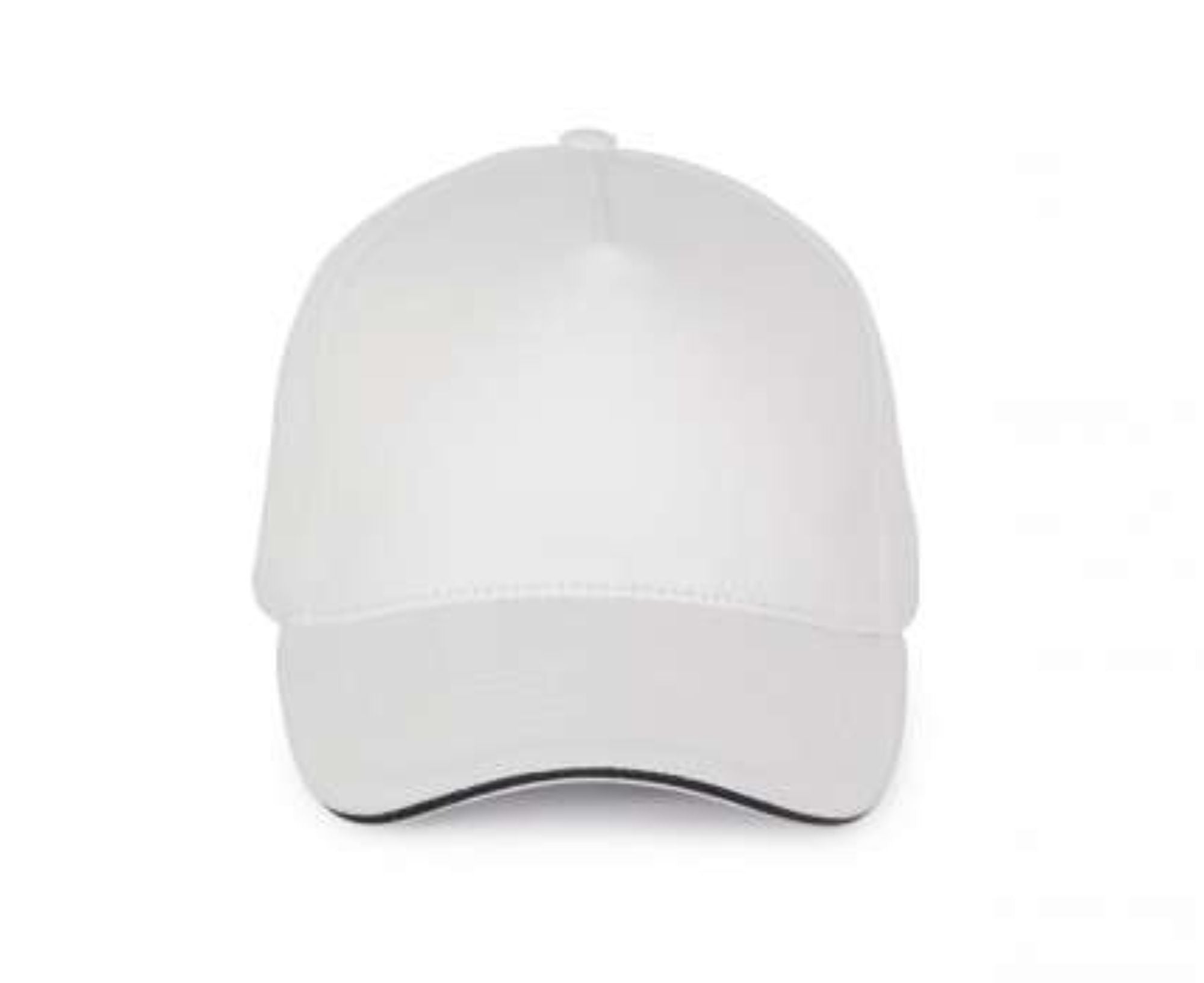 KP189 | 5 Panels Cotton Sandwich Cap White | Navy
