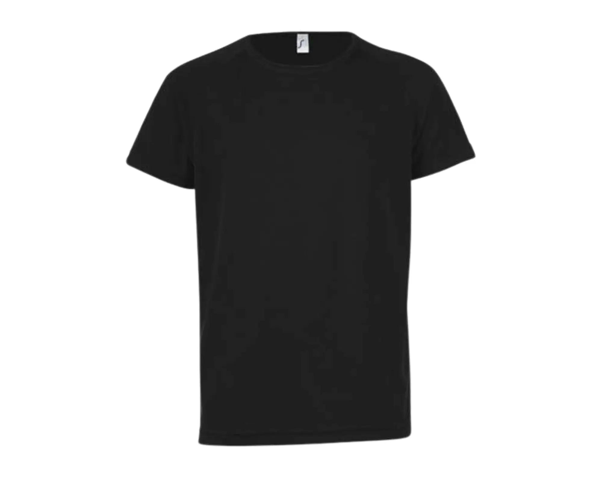 SO01166 | Sporty Kid's Raglan-Sleeved T-Shirt Black
