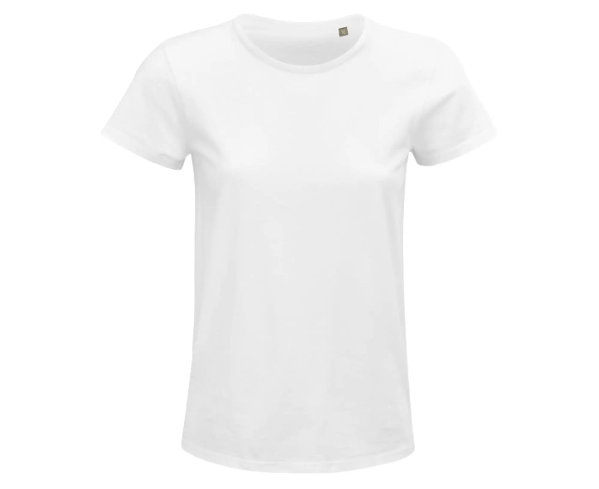 SO03581 | Crusader Women's Round-Neck Fitted Jersey T-Shirt White