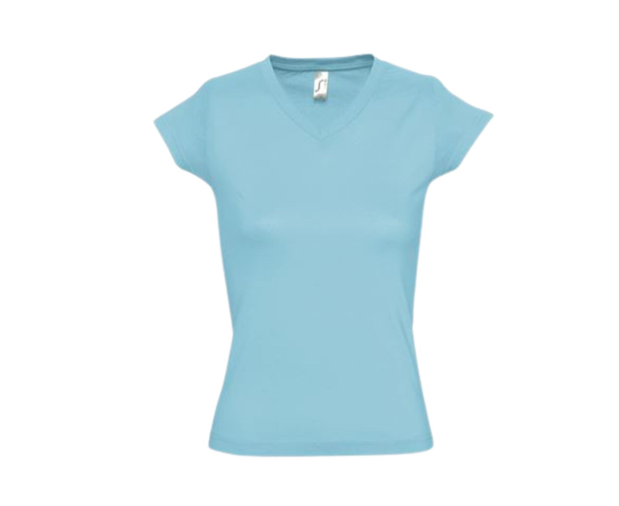 SO11388 | Women's Moon V-Neck T-Shirt Atoll Blue