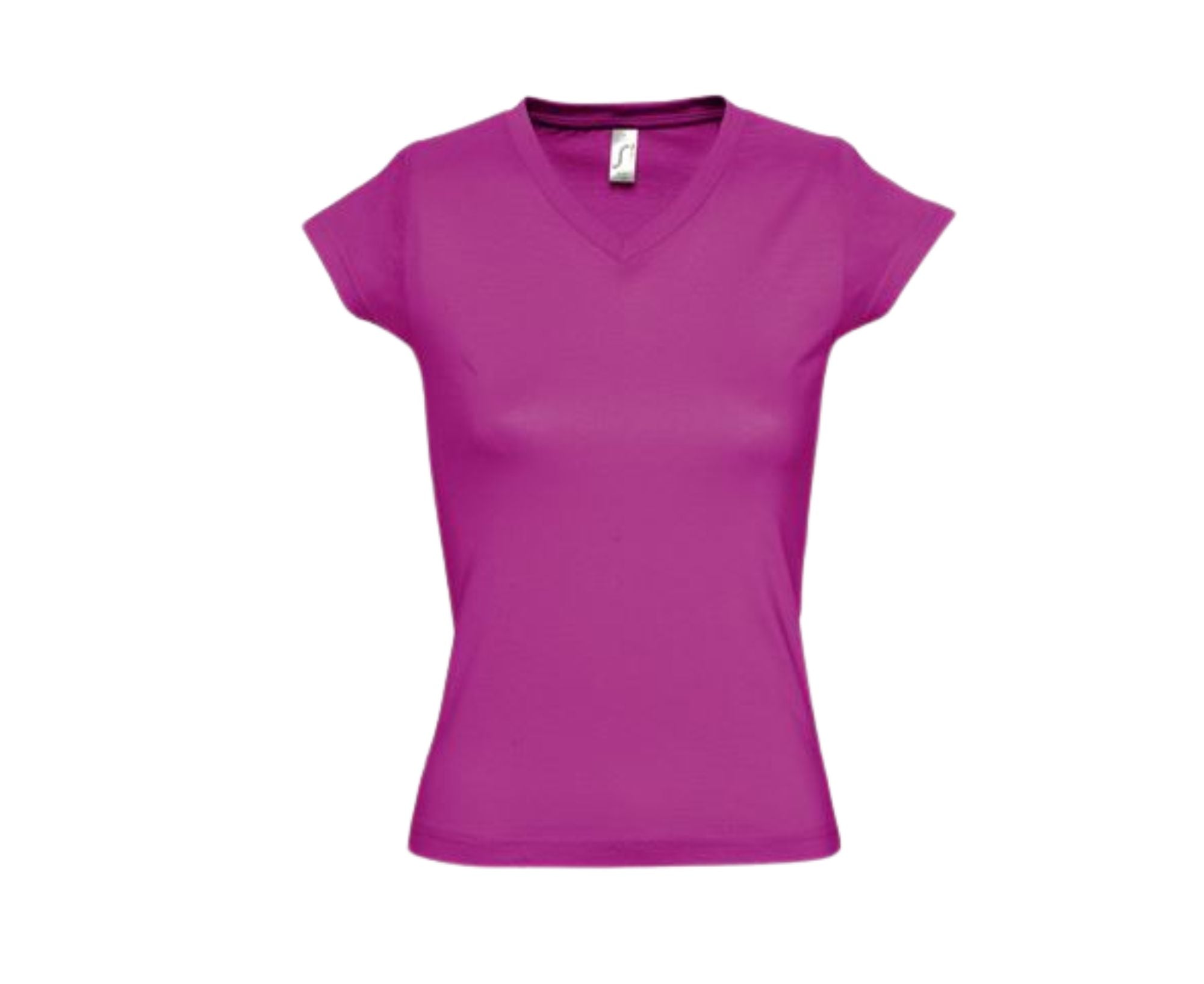 SO11388 | Women's Moon V-Neck T-Shirt Fuchsia