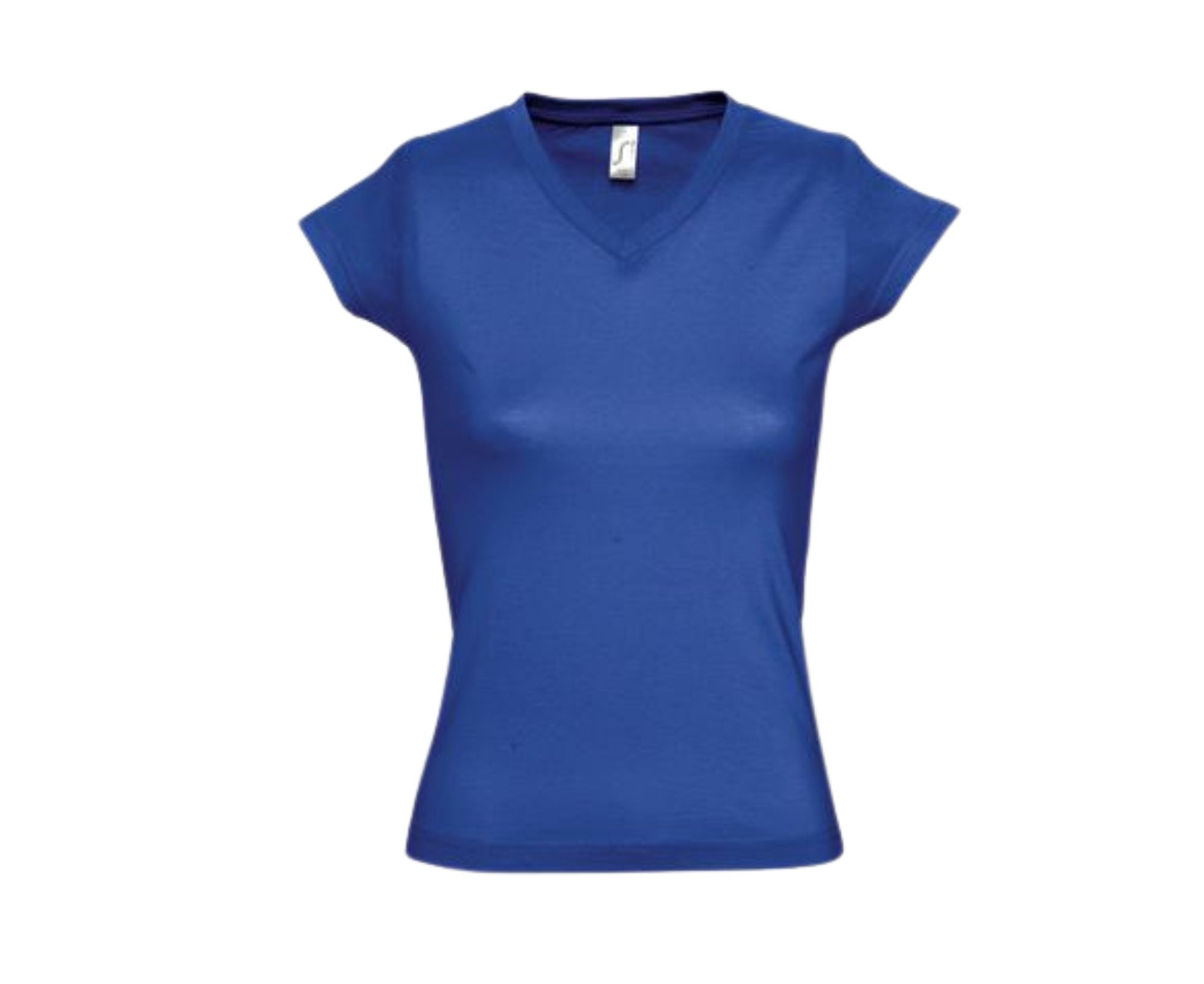 SO11388 | Women's Moon V-Neck T-Shirt Royal Blue