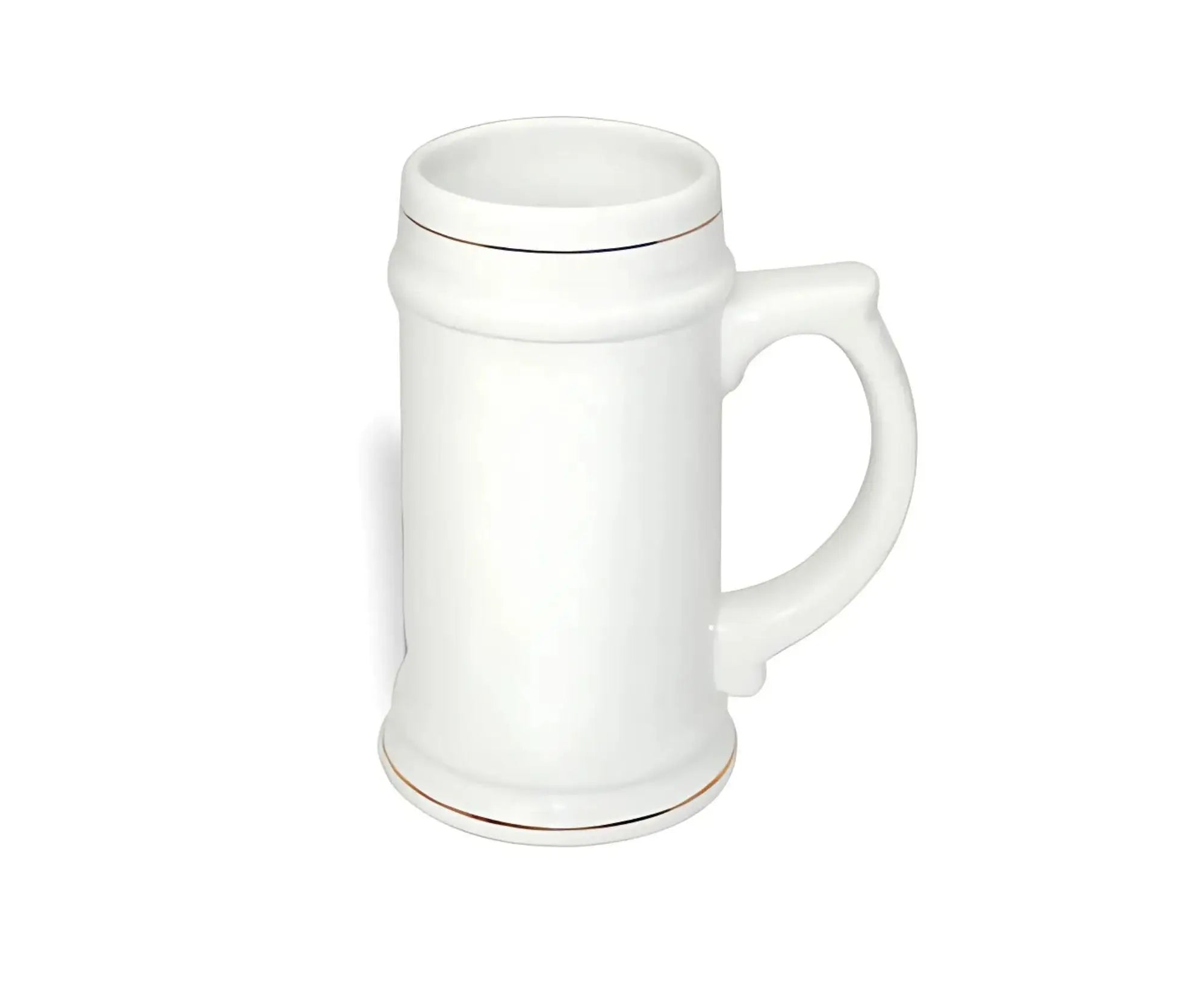 STWBMGB660 | White Beer Mug With Gold Border - 660 ml
