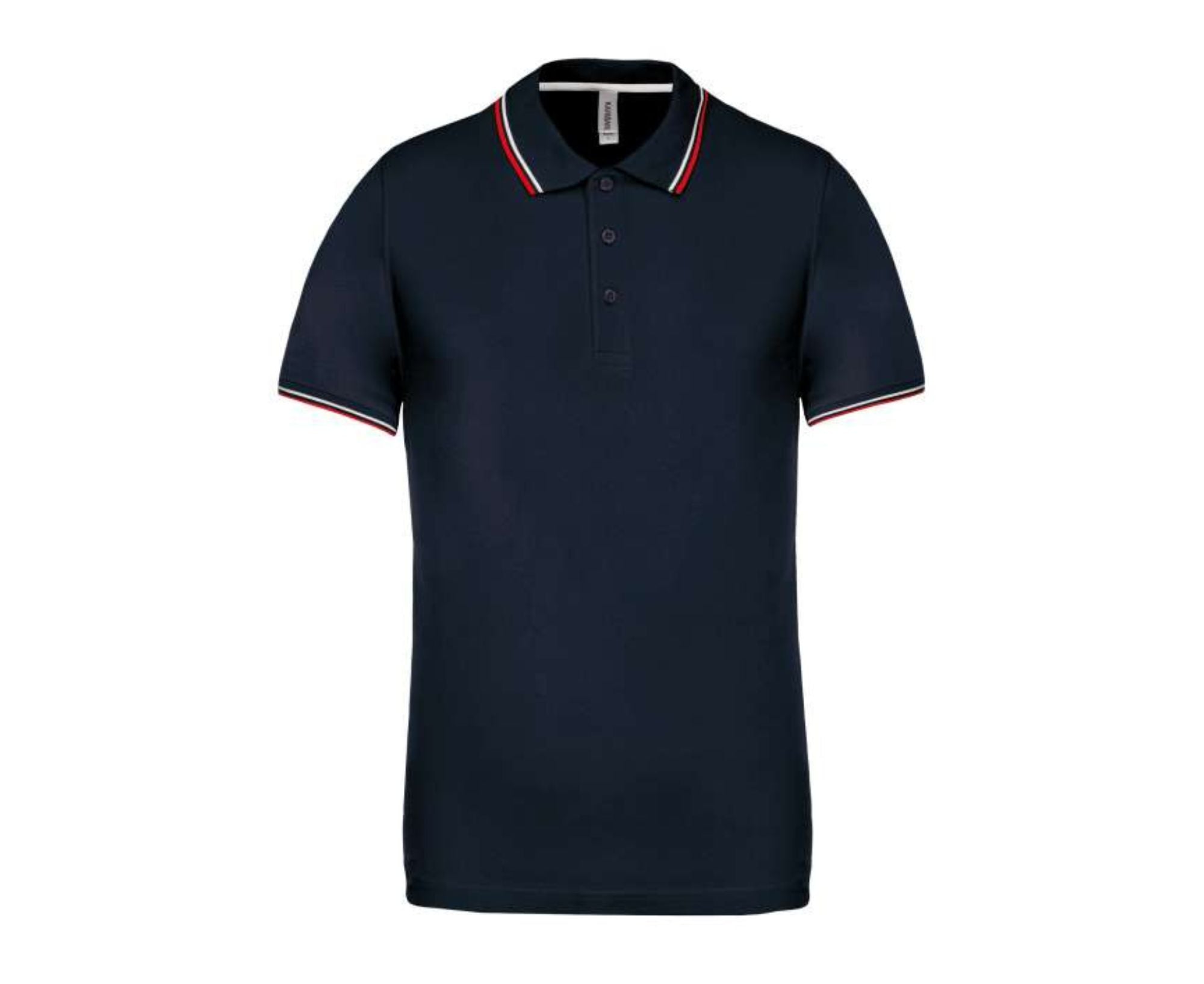 KA250 | Men's Short-Sleeved Polo Shirt Navy | Red | White