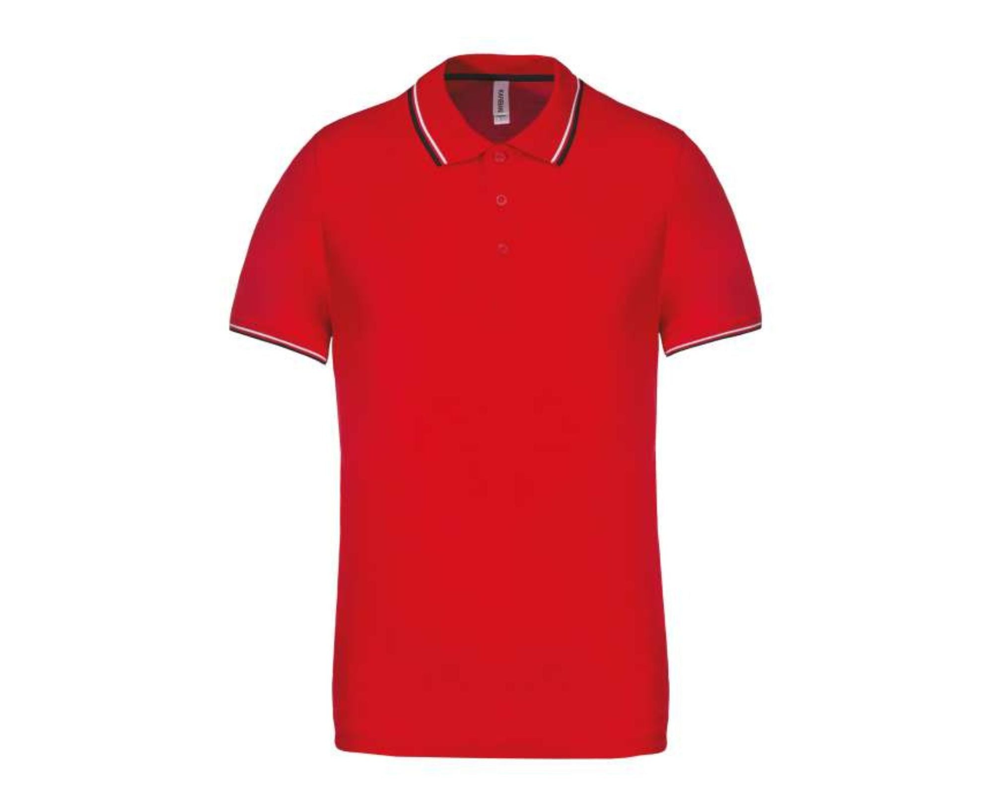 KA250 | Men's Short-Sleeved Polo Shirt Red | Navy | White