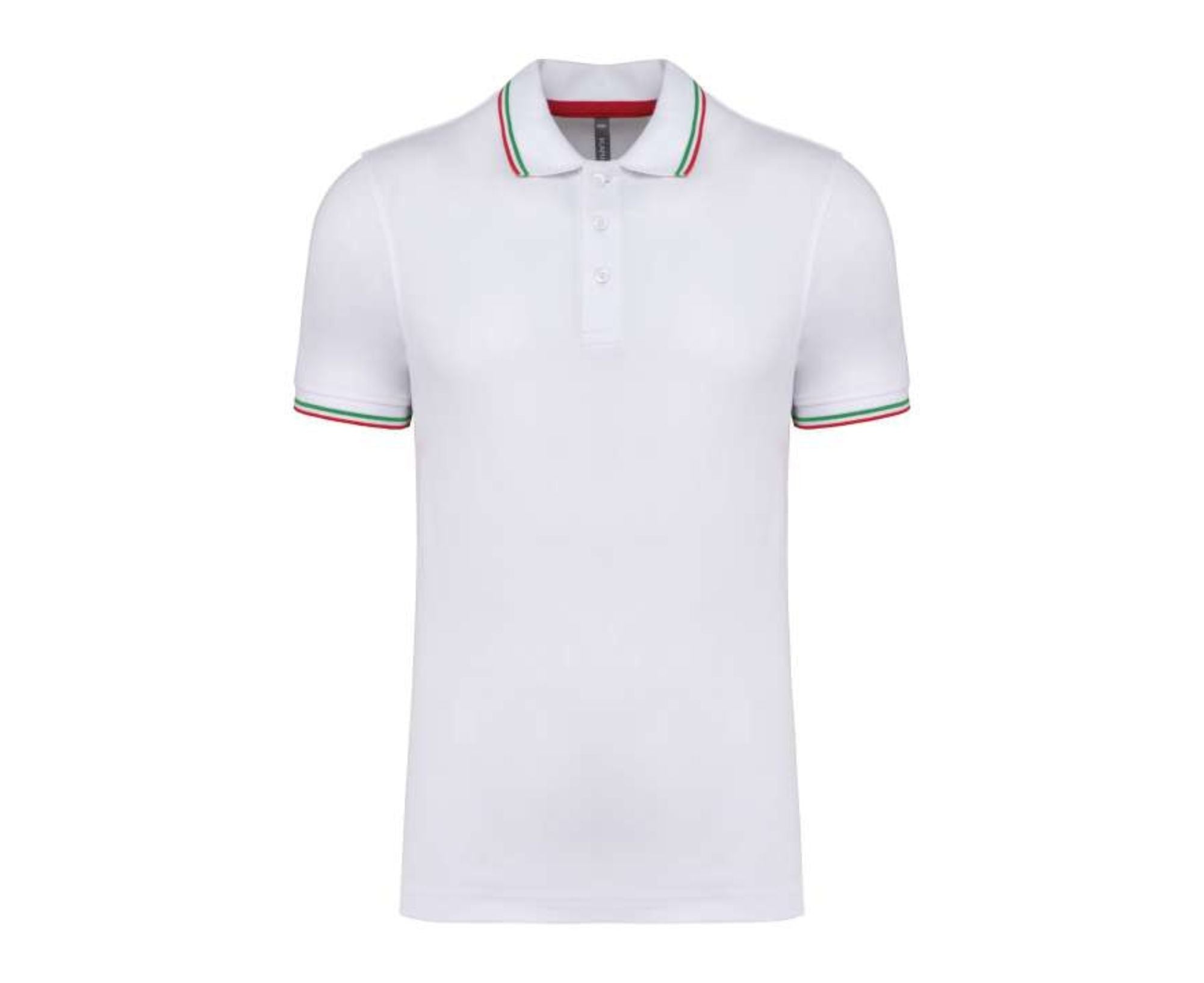 KA250 | Men's Short-Sleeved Polo Shirt White | Navy | Red