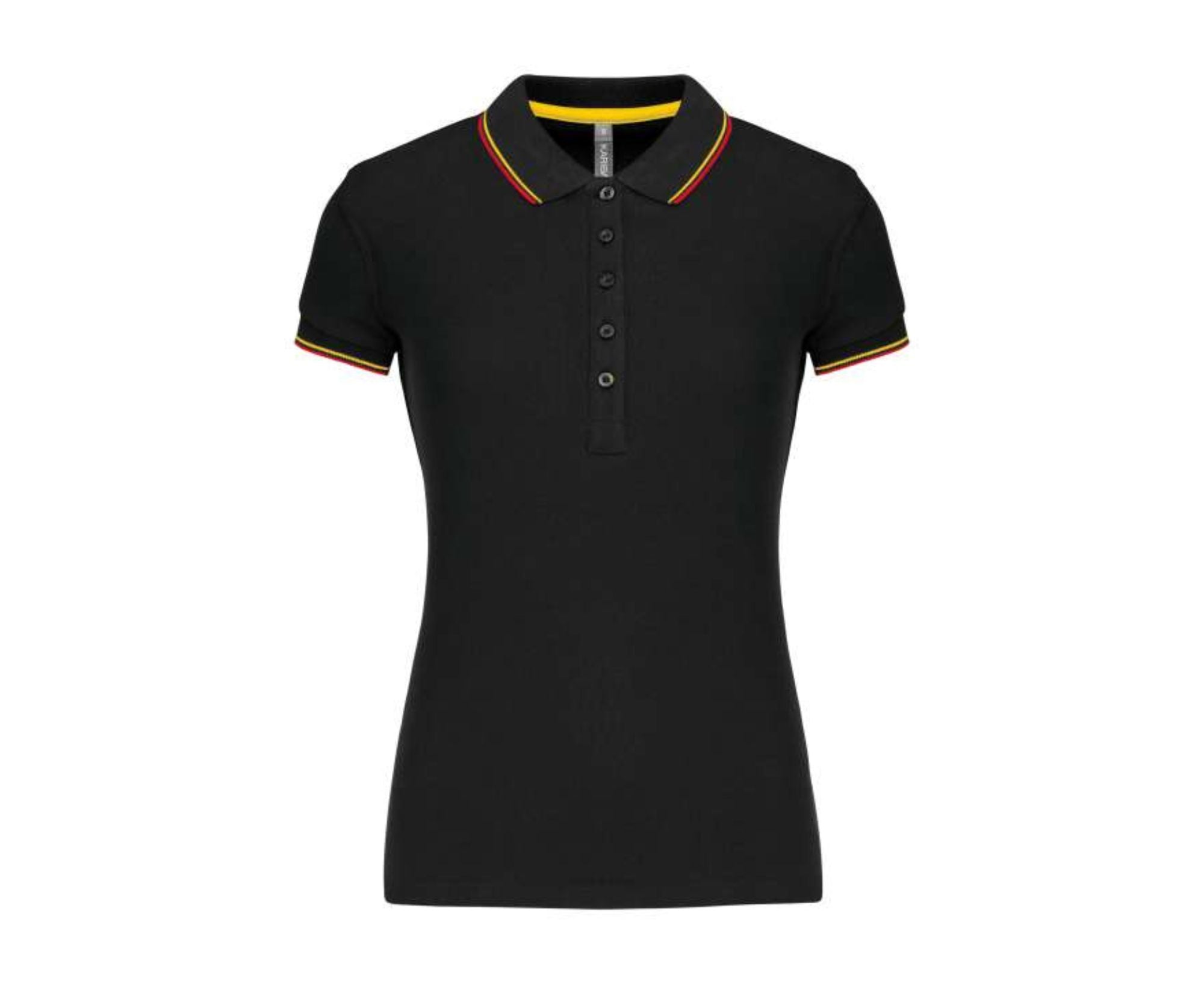 KA251 | Ladies' Short-Sleeved Polo Shirt Black | Red | White