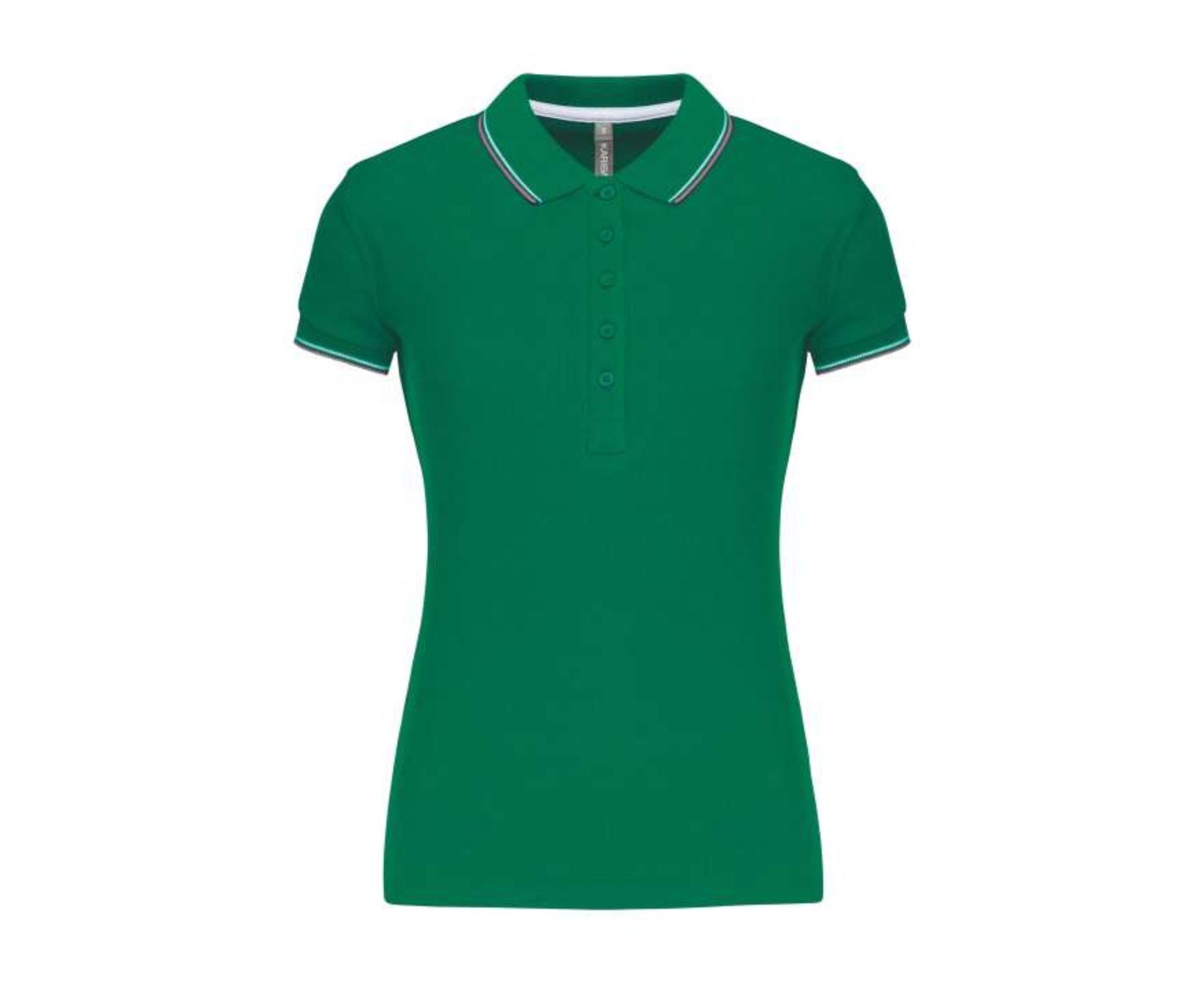 KA251 | Ladies' Short-Sleeved Polo Shirt Kelly Green | Light Grey | White