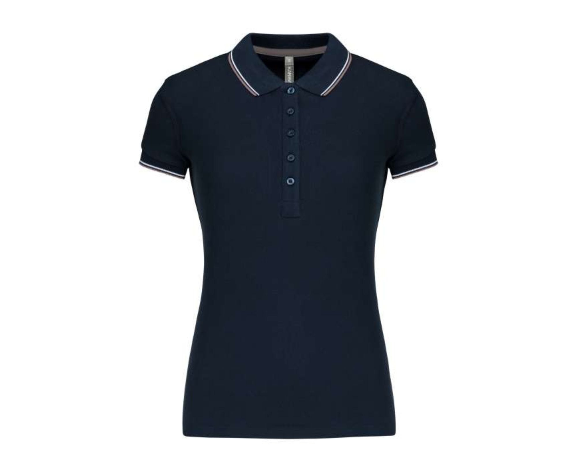KA251 | Ladies' Short-Sleeved Polo Shirt Navy | Light Grey | White