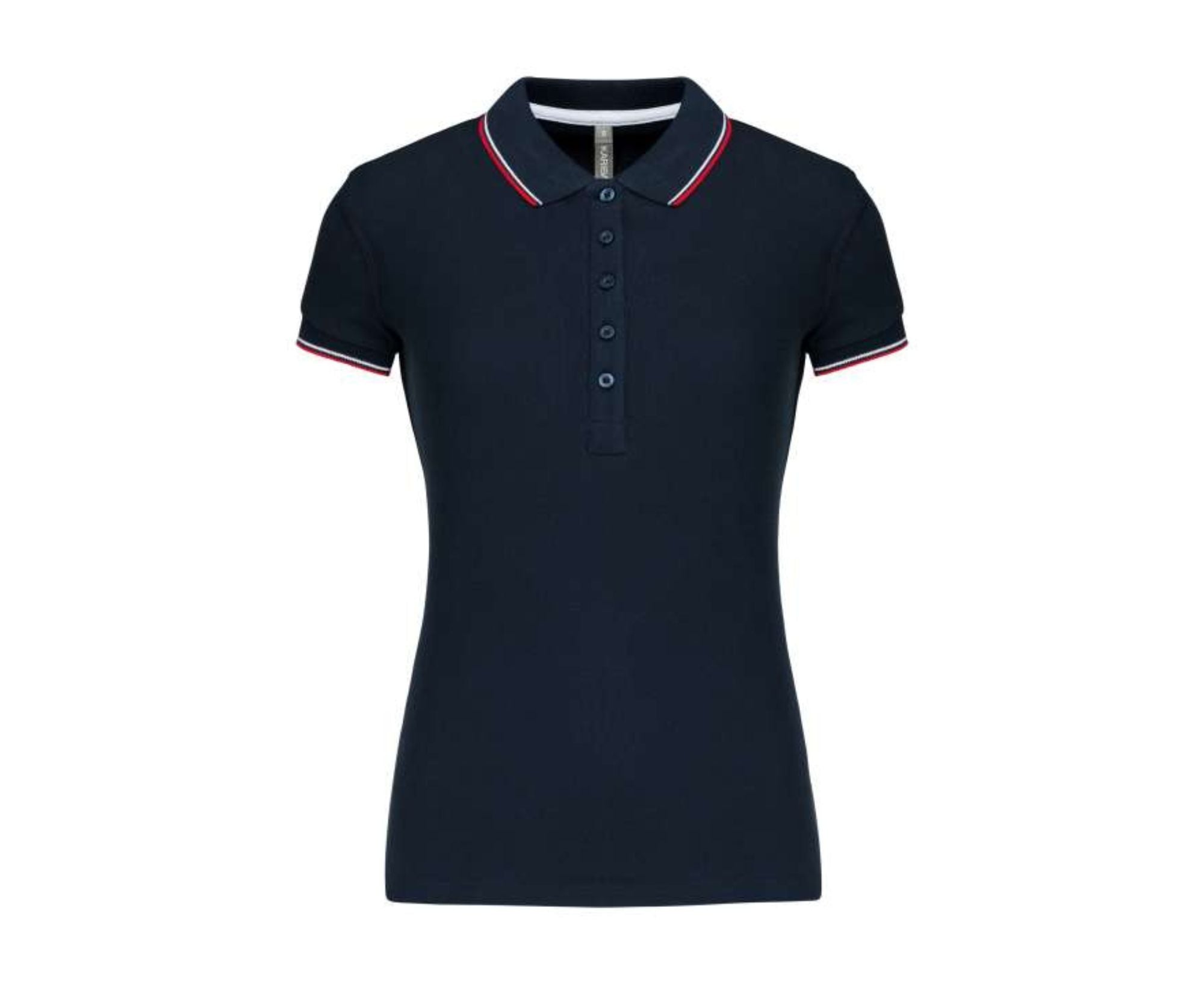 KA251 | Ladies' Short-Sleeved Polo Shirt Navy | Red | White
