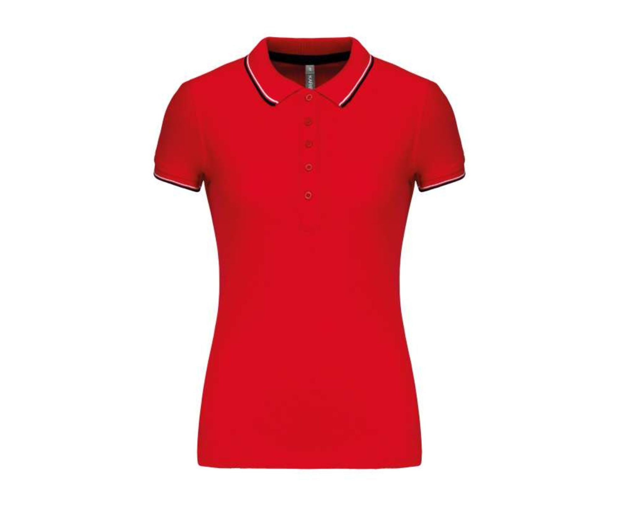 KA251 | Ladies' Short-Sleeved Polo Shirt Red | Navy | White